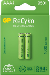 RECHARGEABLE BATTERY GP R03 AAA 950MAH NIMH 100AAAHCE-EB2 2PC IN BLISTER GP