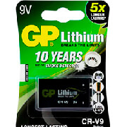 GP LITHIUM BATTERY CRV9 9V 1 PC. BLISTER BEST FOR SMOKE DETECTORS / GP