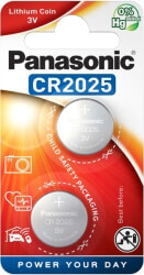 ΜΠΑΤΑΡΙΑ PANASONIC LITHIUM BUTTON CELLS CR2025 2 ΤΕΜ