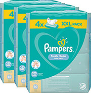 ΜΩΡΟΜΑΝΤΗΛΑ PAMPERS WIPES FRESH CLEAN 4X80ΤΜΧ