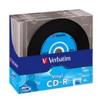 VERBATIM CD-R VINYL 52X 80 MIN-700MB SLIM CASE 10PCS