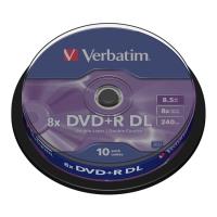 VERBATIM DVD+R DUAL LAYER 8X 8.5GB MATT SILVER CAKEBOX 10PCS