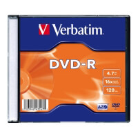 VERBATIM 43547 4.7GB X16 MATT DVD-R SILVER 20ΤΕΜ SLIM