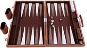 ΤΑΒΛΙ LEATHER ACRYLIC FOLDING BACKGAMMON SET (56X46CM BOARD)