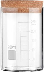 Δοχείο Αποθήκευσης Γυάλινο Διάφανο Με Καπάκι Φελλού 250ml-10x10x10εκ. Estia 01-25069 Υλικό: Γυαλί