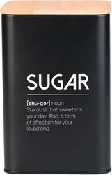 ESTIA ΔΟΧΕΙΟ ΓΙΑ ΖΑΧΑΡΗ BAMBOO ESSENTIALS ΜΕΤΑΛΛΙΚΟ 10X13CM ΜΑΥΡΟ 01-20262