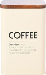 Βάζο Κουζίνας Για Καφέ Μεταλλικό Ιβουάρ Allure 10×15εκ. Estia 01-24857 Υλικό: Μεταλλικό