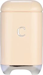 Βάζο Κουζίνας Για Καφέ Μεταλλικό Κρεμ Epoque 11×18,8εκ. Estia 01-28367 Υλικό: Μεταλλικό