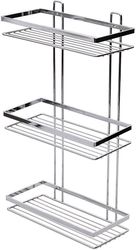 ESTIA ΕΤΑΖΕΡΑ ELEGANT ΜΕΤΑΛΛΙΚΗ ΙΣΙΑ 3 ΘΕΣΕΩΝ 46X25X12.5CM ΧΡΩΜΙΟΥ 02-8697