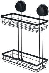 Εταζέρα 2 Όροφη Μεταλλική Με Βεντούζες Μαύρη 26,5×13,6×38εκ. Estia 02-23751 Υλικό: Μεταλλικό