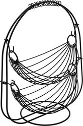 Φρουτιέρα 2 Θέσεων Μεταλλική Μαύρη Estia 37x20x42εκ. 01-7522 (Υλικό: Μεταλλικό, Χρώμα: Μαύρο) – estia – 01-7522