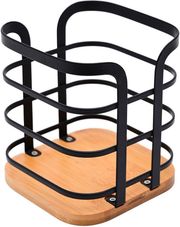 Θήκη Για Κουτάλες-Σπάτουλες Κουζίνας Μεταλλική-Bamboo Μαύρη Essentials Estia 12×14,5εκ. 01-13219 Υλικό: Μεταλλικό