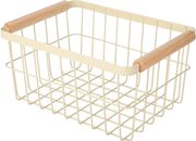 Καλάθι Οργάνωσης Μεταλλικό-Ξύλινο Ιβουάρ 28,5x20x14εκ. Allure Estia 01-24741 (Υλικό: Ξύλο, Χρώμα: Ιβουάρ) – estia – 01-24741