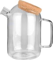 Κανάτα Γυάλινη Διάφανη Με Καπάκι Φελλού 1200ml-11x11x19εκ. Estia 01-23577 Υλικό: Γυαλί, Χρώμα