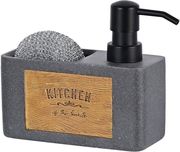 Ντισπένσερ Υγρού Πιάτων Με Θήκη Για Σφουγγάρι Γκρι 15x6x14εκ.-120ml Estia 02-18139 Χρώμα