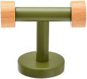 Κρεμάστρα Τοιχού 2 Θέσεων Μεταλλική-Bamboo Essentials Olive Estia 9×5,3×8εκ. 02-15169 Υλικό: Μεταλλικό