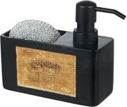 Ντισπένσερ Υγρού Πιάτων Με Θήκη Για Σφουγγάρι Μαύρο 15x6x14εκ.-120ml Estia 02-18122 Χρώμα