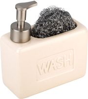 Ντισπένσερ Υγρού Πιάτων Με Θήκη Για Σφουγγάρι Ιβουάρ Allure 16x6x14εκ. Estia 01-24932