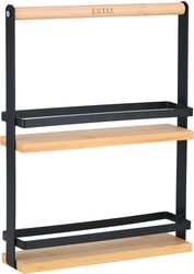 Θήκη Οργάνωσης Με Χερούλι 2 Όροφη Bamboo-Μεταλλική 25,5x18x30,5εκ. Essentials Estia 01-30759 Υλικό