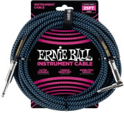 ΚΑΛΩΔΙΟ ERNIE BALL 6060 BRAIDED ΚΑΡΦΙ-ΓΩΝΙΑ 7.6M BLACK BLUE