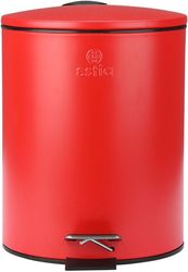 Καλάθι Απορριμάτων Μεταλλικό Κόκκινο Ματ Classic 5lt-26,5×20,6×28εκ. Estia 02-21962 Υλικό: Μεταλλικό, Χρώμα