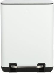Καλάθι Απορριμμάτων 6lt Soft Close Μεταλλικό Λευκό Cubic Estia 24,1×21,3×31,6εκ. 02-20958 Υλικό