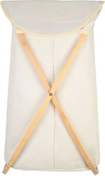 Καλάθι Απλύτων Πτυσσόμενο Bamboo-Polyester Μπεζ Essentials Estia 40x40x70εκ. 02-18627 Ύφασμα: Polyester, Υλικό