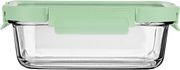 Φαγητοδοχείο Γυάλινο Με Καπάκι Πλαστικό 1050ml/21,6×16,5×7,4εκ. Click & Seal Mint Estia 01-26578