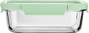 Φαγητοδοχείο Γυάλινο Με Καπάκι Πλαστικό 1520ml/23,5×17,8×7,6εκ. Click & Seal Mint Estia 01-26585