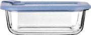 Φαγητοδοχείο Γυάλινο Με Καπάκι Σιλικόνης 370ml/16,3×12,3×6,2εκ. ColorSeal Μπλε Estia 01-26516 Υλικό: Γυαλί