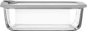 Φαγητοδοχείο Γυάλινο Με Καπάκι Σιλικόνης 1520ml/23,5×17,8×7,6εκ. ColorSeal Γκρι Estia 01-26431 Υλικό: Γυαλί