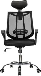 DELI HEADREST MESH CHAIR BLACK E4511