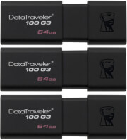 KINGSTON DT100G3/64GB-3P DATA TRAVELER 100 G3 64GB USB3.0 3-PACK