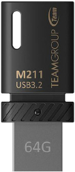 TEAM GROUP TM211364GB01 M211 64GB USB 3.2 TYPE-A/TYPE-C FLASH DRIVE