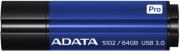 ADATA S102 PRO 64GB USB 3.2 FLASH DRIVE BLUE