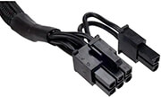 CORSAIR CP-8920143 TYPE 4 SLEEVED BLACK PCIE POWER CABLE FOR TYPE 4 PSU
