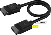 CORSAIR CL-9011120-WW ICUE LINK CABLES 2X200MM STRAIGHT/STRAIGHT BLACK