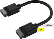 CORSAIR CL-9011121-WW ICUE LINK CABLES 2X100MM STRAIGHT/STRAIGHT BLACK