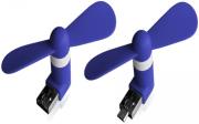 XLAYER MINI FAN 2-IN-1 MICRO USB & USB BLUE