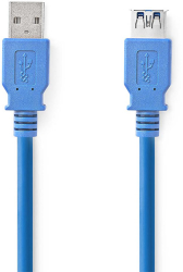 NEDIS CCGP61010BU20 USB 3.0 CABLE A MALE – A FEMALE 2M BLUE