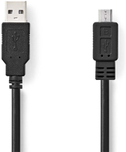NEDIS CCGP60500BK50 USB 2.0 CABLE A MALE – MICRO B MALE 5M BLACK