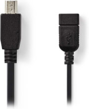 NEDIS CCGP60315BK02 USB 2.0 ON-THE-GO CABLE MINI 5-PIN MALE - A FEMALE 0.2M BLACK