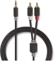 NEDIS CABW22200AT30 STEREO AUDIO CABLE 3.5MM MALE – 2X RCA MALE 3M ANTHRACITE