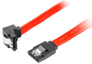 LANBERG SATA DATA II (3GB/S) F/F CABLE METAL CLIPS ANGLED RED 50CM