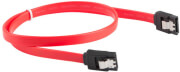 LANBERG SATA DATA III (6GB/S) F/F CABLE METAL CLIPS RED 30CM