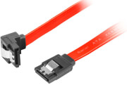 LANBERG SATA DATA III (6GB/S) F/F CABLE METAL CLIPS ANGLED RED 70CM