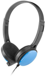 UGO USL-1221 ON-EAR HEADSET WITH MIC BLUE