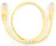 CABLEXPERT PP12-0.25M/Y YELLOW PATCH CORD CAT.5E MOLDED STRAIN RELIEF 50U PLUGS 0.25M