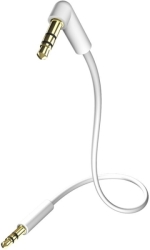 IN-AKUSTIK STAR MP3 AUDIO CABLE 3.5MM JACK PLUG 90° 0.5M WHITE