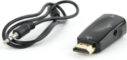 CABLEXPERT AB-HDMI-VGA-02 HDMI TO VGA AND AUDIO ADAPTER SINGLE PORT BLACK BLISTER